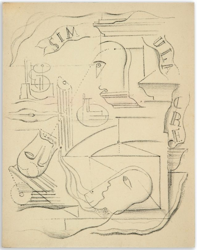 Livre Illustré Masson - Michel Leiris : SIMULACRE. Poèmes et lithographies (1925)