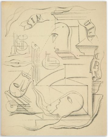 Livre Illustré Masson - Michel Leiris : SIMULACRE. Poèmes et lithographies (1925)