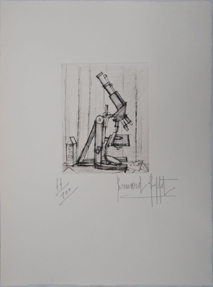 Gravure Buffet - Microscope