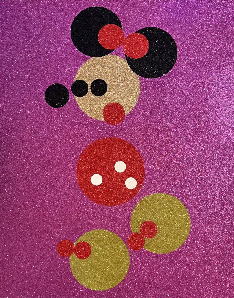 Sérigraphie Hirst - Minnie (Pink Glitter)