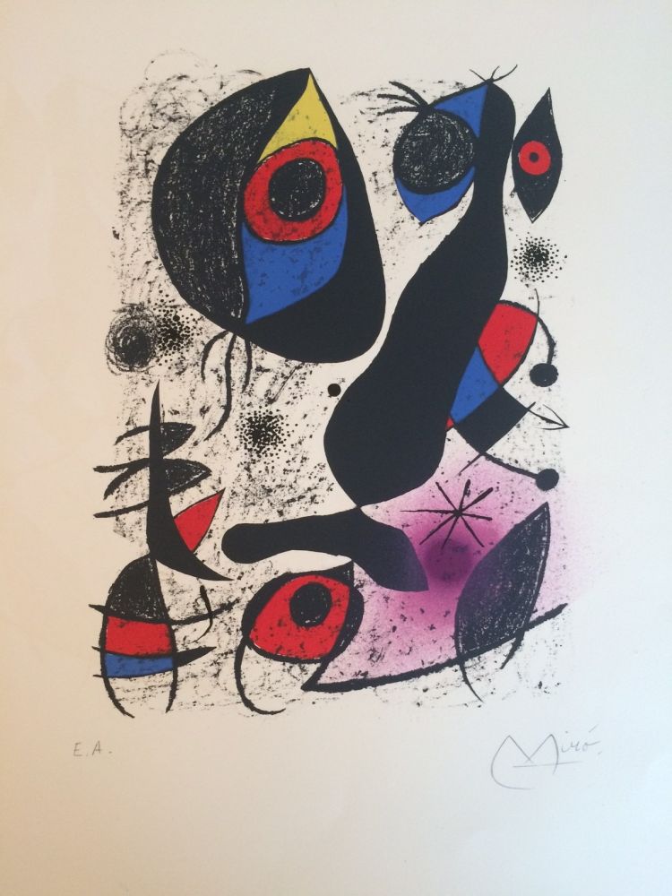 Lithographie Miró - Miro a l'encre