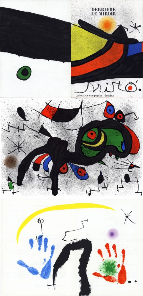 Livre Illustré Miró - MIRO. PEINTURES SUR PAPIER, DESSINS. DERRIÈRE LE MIROIR N°193-194. Novembre 1971.