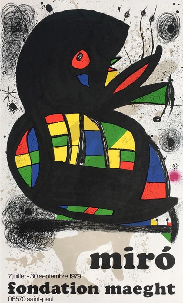 Affiche Miró - MIRO À LA FONDATION MAEGHT. Exposition de l'été 1979.