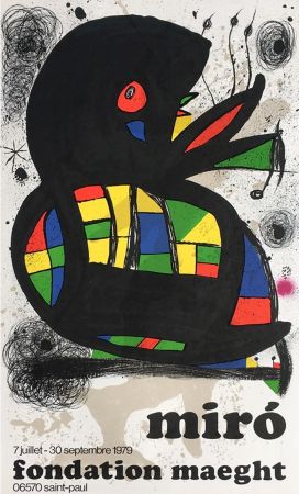Affiche Miró - MIRO À LA FONDATION MAEGHT. Exposition de l'été 1979.