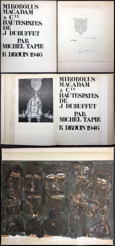 Livre Illustré Dubuffet - MIROBOLUS, MACADAM & Cie, HAUTESPATES DE J.D. (1946)