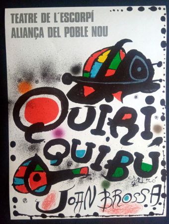 Affiche Miró - Miró - Teatre de l'escorpi Quiri Quibu Joan Brossa 1976