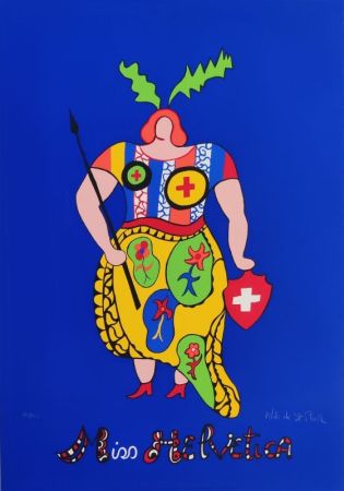 Sérigraphie De Saint Phalle - Miss Helvetica 