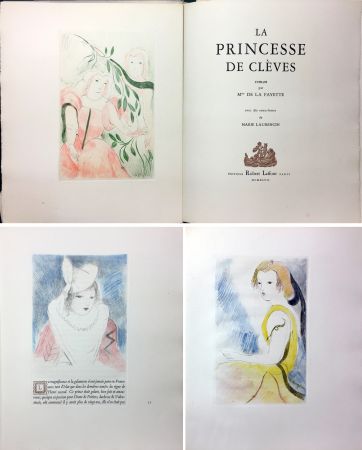 Livre Illustré Laurencin - Mme de Lafayette : LA PRINCESSE DE CLÈVES. 10 gravures originales en couleurs de Marie Laurencin (1947) ‎ 