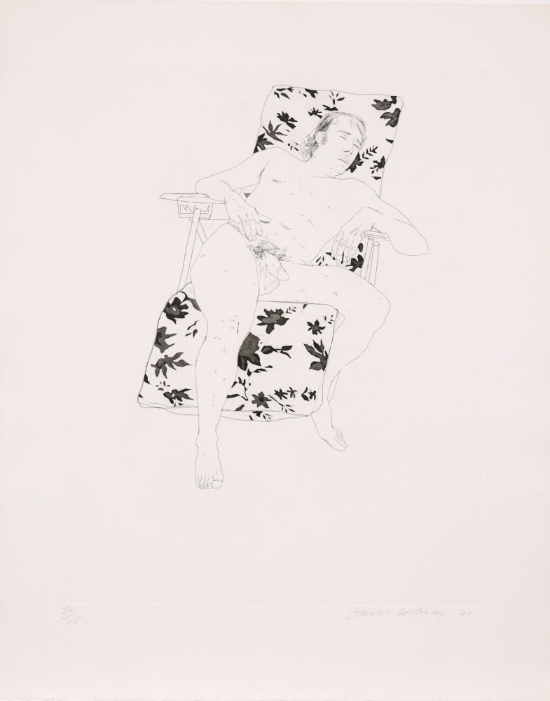 Eau-Forte Et Aquatinte Hockney - Mo Asleep
