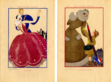 Livre Illustré Lepape - MODES ET MANIÈRES D'AUJOURD' HUI. Années de Guerre. 1914-1919