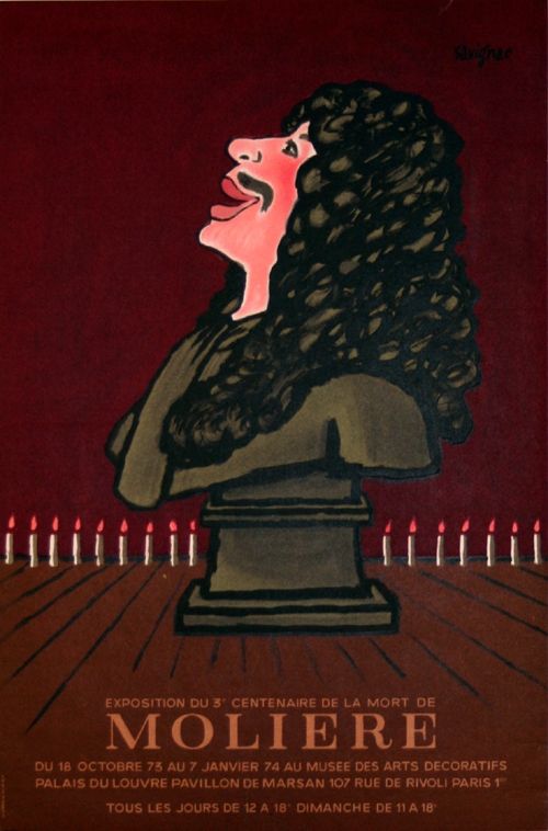 Lithographie Savignac - Moliere