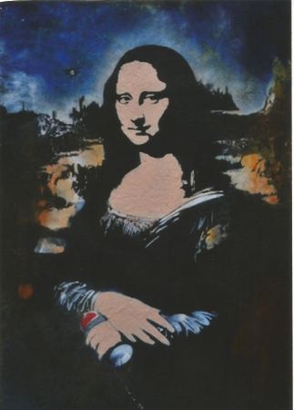 Sérigraphie Blek Le Rat - Mona Lisa