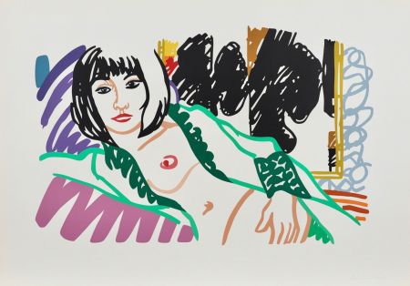 Sérigraphie Wesselmann - Monica in robe with Motherwell