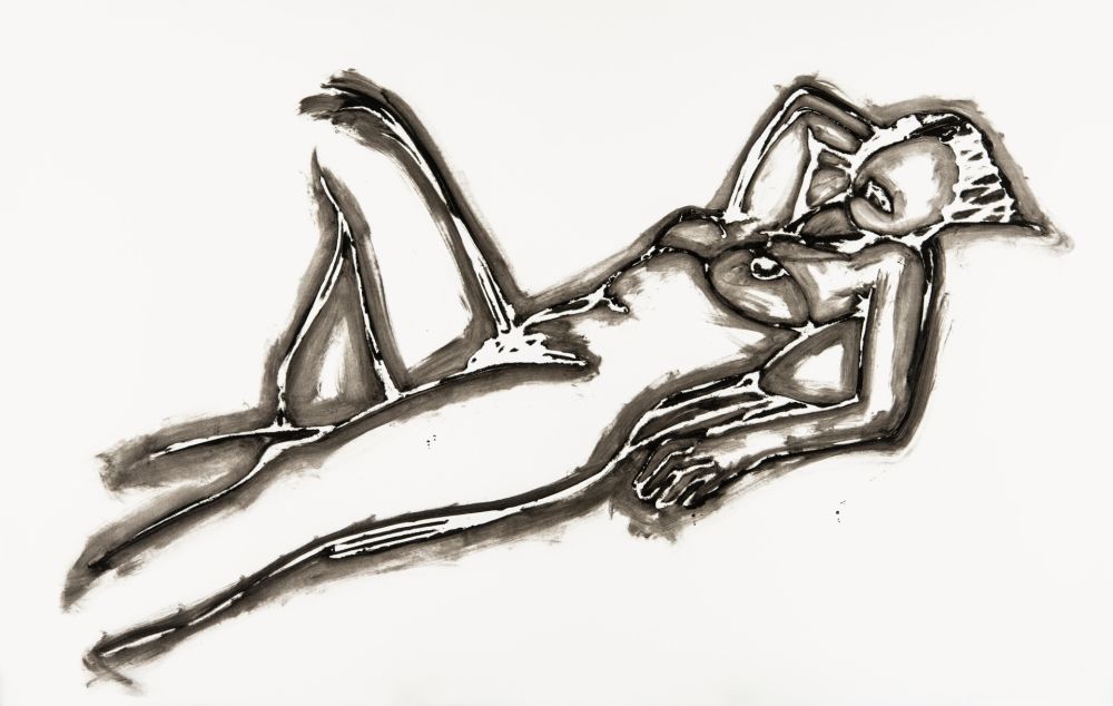 Lithographie Wesselmann - Monica Lying Down One Arm