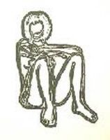 Lithographie Wesselmann - Monica sitting with elbows on knees