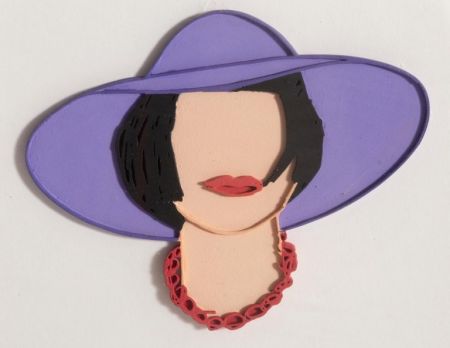 Multiple Wesselmann - Monica with a Purple Hat (unique variation)