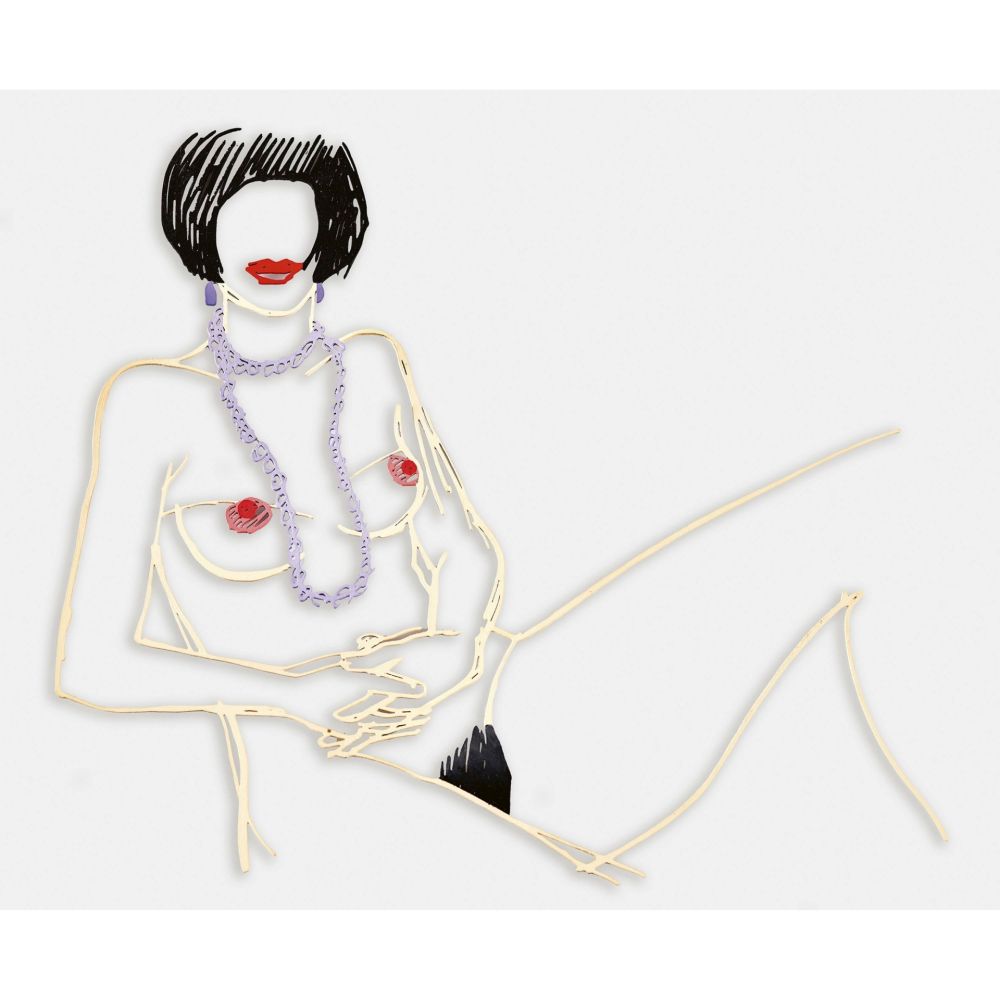 Aucune Technique Wesselmann - Monica with Necklace, Hands Folded