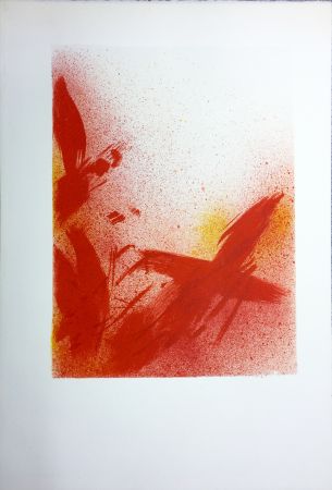 Lithographie Bazaine - MONOGRAPHIE EN ROUGE (1975) sur vélin d'Arches.