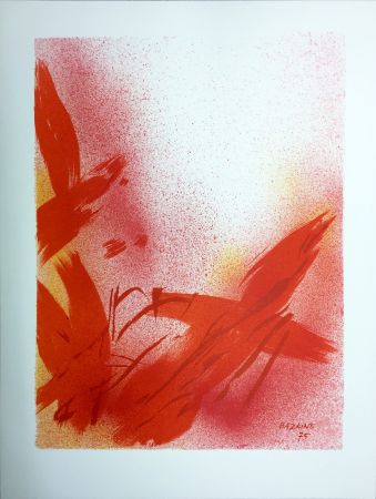 Lithographie Bazaine - MONOGRAPHIE EN ROUGE (1975) sur vélin de Rives.