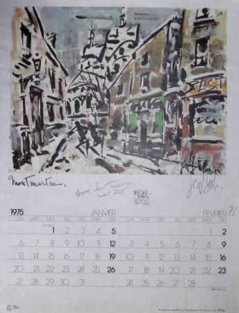 Offset Paul  - MONTMARTRE - BON A TIRER/FINAL PROOF- Calendrier 1975 / calendar 1975