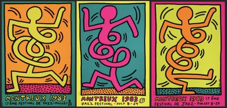 Sérigraphie Haring - Montreux Jazz Festival (3 Silkscreen Posters)