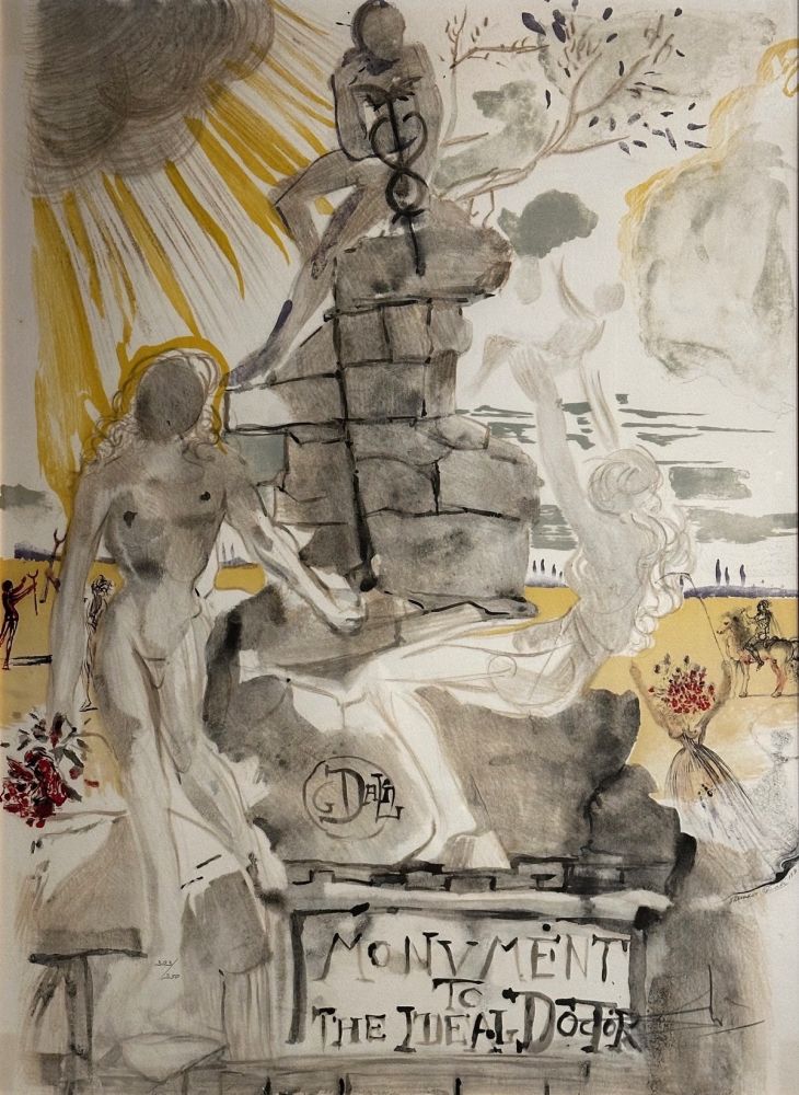 Lithographie Dali - Monument to The Ideal Doctor