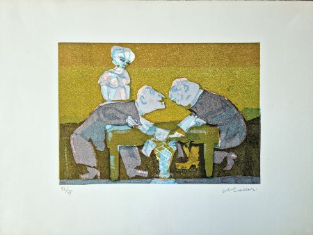 Linogravure Maccari - More Solito I