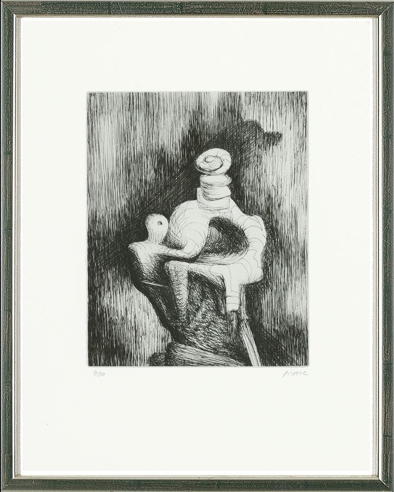 Eau-Forte Moore - Mother and Child, 1979