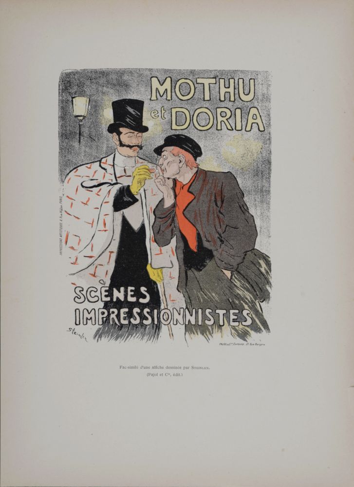 Lithographie Steinlen - Mothu et Doria : Scènes impressionnistes, 1896 
