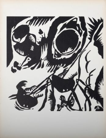 Gravure Sur Bois Kandinsky - Motif aus Improvisation 25 : The Garden of Love, 1938