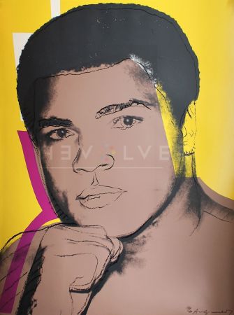 Sérigraphie Warhol - Muhammad Ali, Yellow (FS II.182)