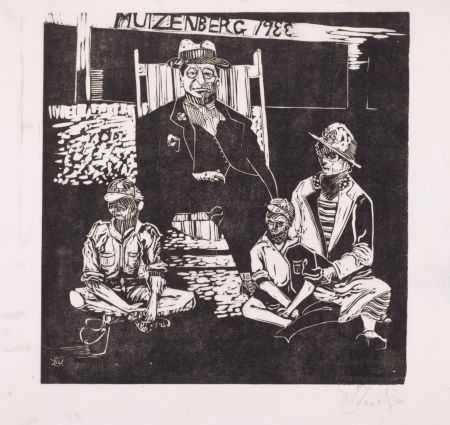 Linogravure Kentridge - Muizenberg 1933