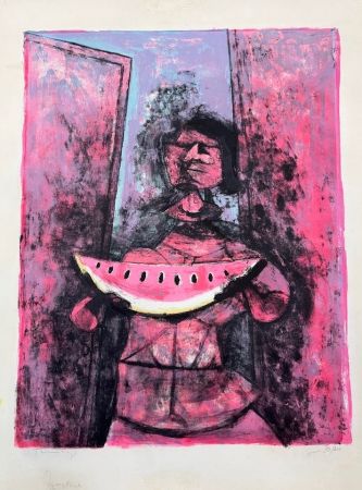 Lithographie Tamayo - Mujer con sandia