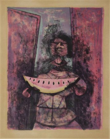 Lithographie Tamayo - Mujer con sandia
