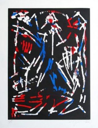 Gravure Sur Bois Penck - Mul, Bul, Dang Sentimentality