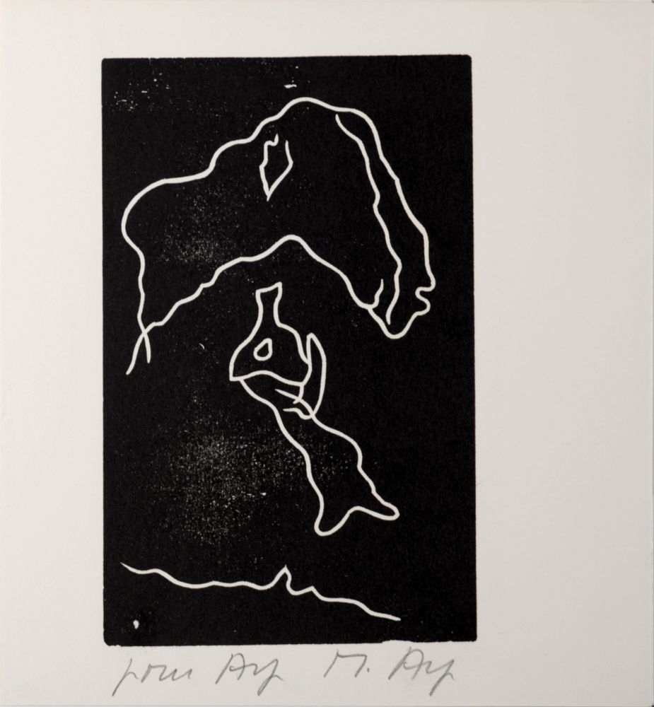 Gravure Sur Bois Arp - Multiple Femme II, 1956