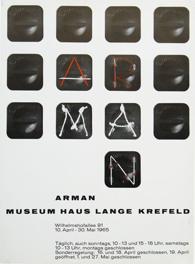 Affiche Arman - '' Museum Haus Lange ''  Krefeld