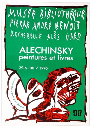 Affiche Alechinsky - Musée Bibliothèque PIerre André Benoit