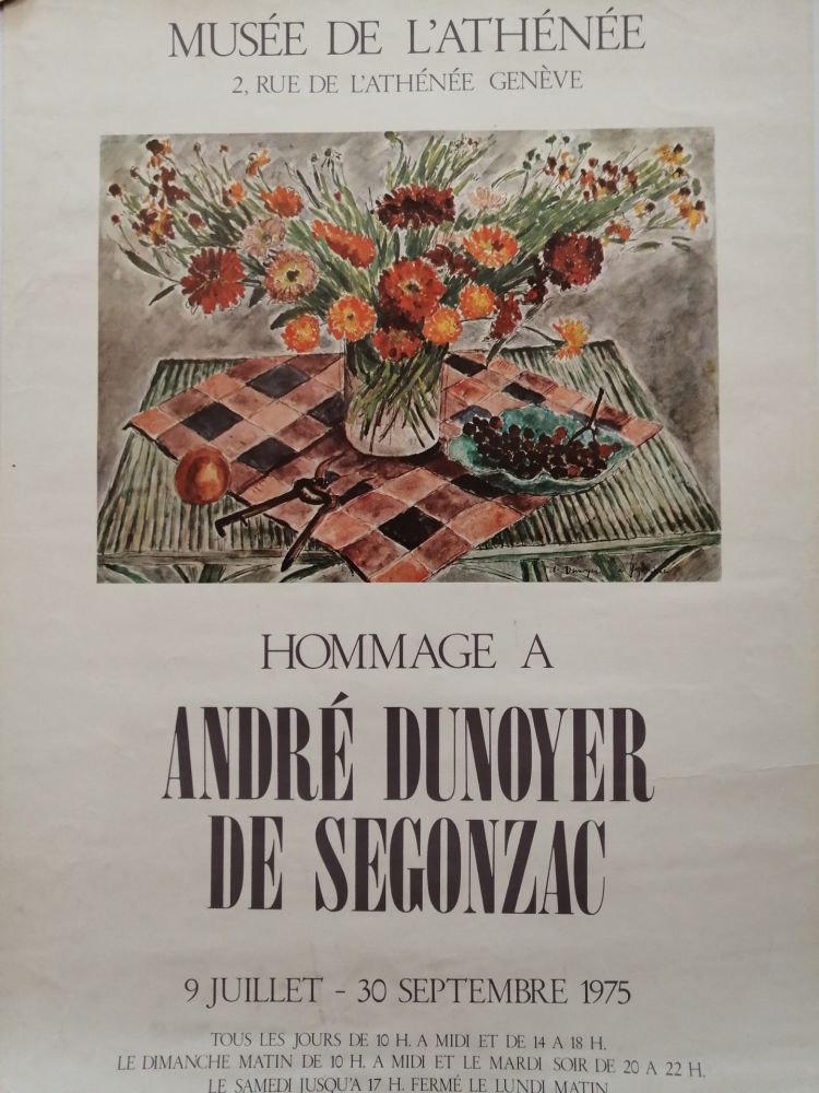 Affiche De Segonzac - Musée de l'Athénée - Genève