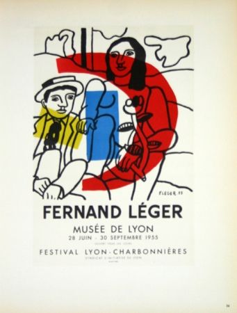 Lithographie Leger - Musée de Lyon  1955