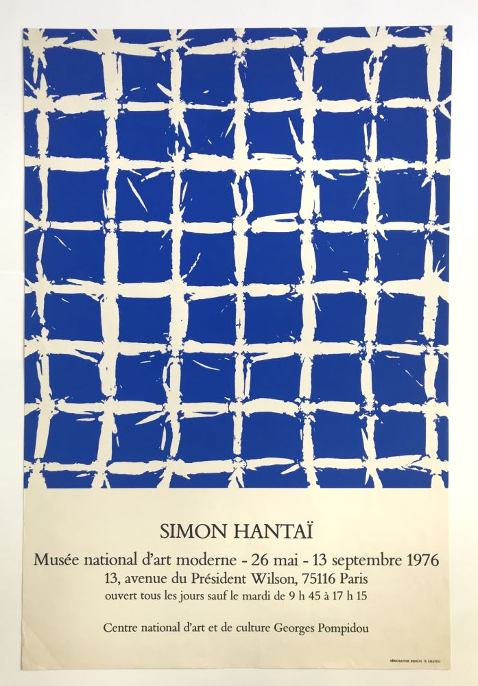 Affiche Hantai - Musée National d'Art Moderne