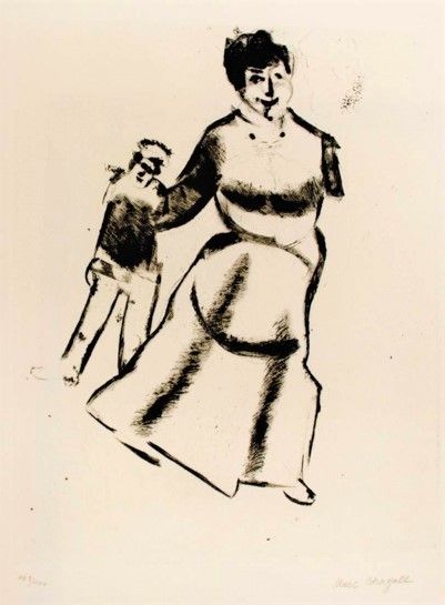 Pointe-Sèche Chagall - Mutter und sohn