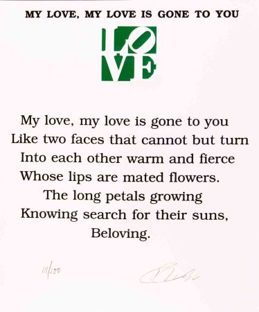 Sérigraphie Indiana - MY LOVE, MY LOVE IS GONE TO YOU