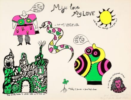 Sérigraphie De Saint Phalle - My love,my love