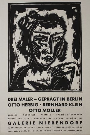 Gravure Sur Bois Klein - Mädchenkopf