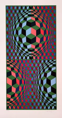 Sérigraphie Vasarely - Nadir