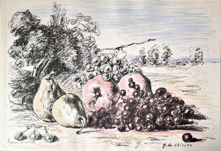 Lithographie De Chirico - Natura morta