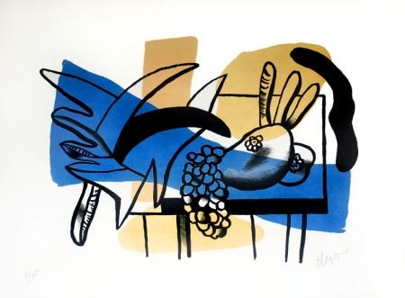 Lithographie Leger - Nature Mort aux Fruits