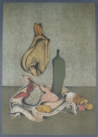 Lithographie Chemiakin - Nature morte