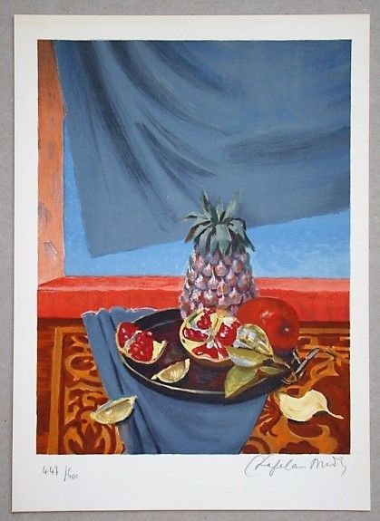 Lithographie Chapelain-Midy - Nature Morte aux Ananas et Grenades